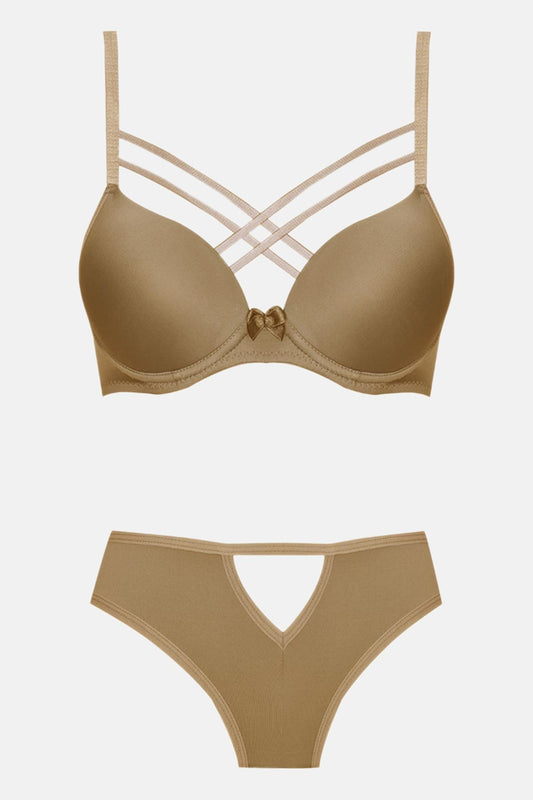 Koza Kadın Polyamid Çapraz Dekolte İpli Sütyen Takım