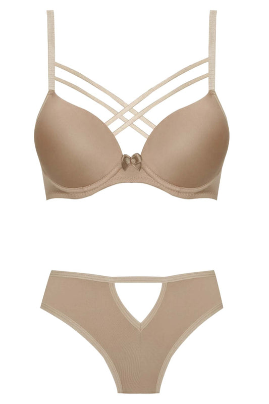 Koza Kadın Polyamid Çapraz Dekolte İpli Sütyen Takım
