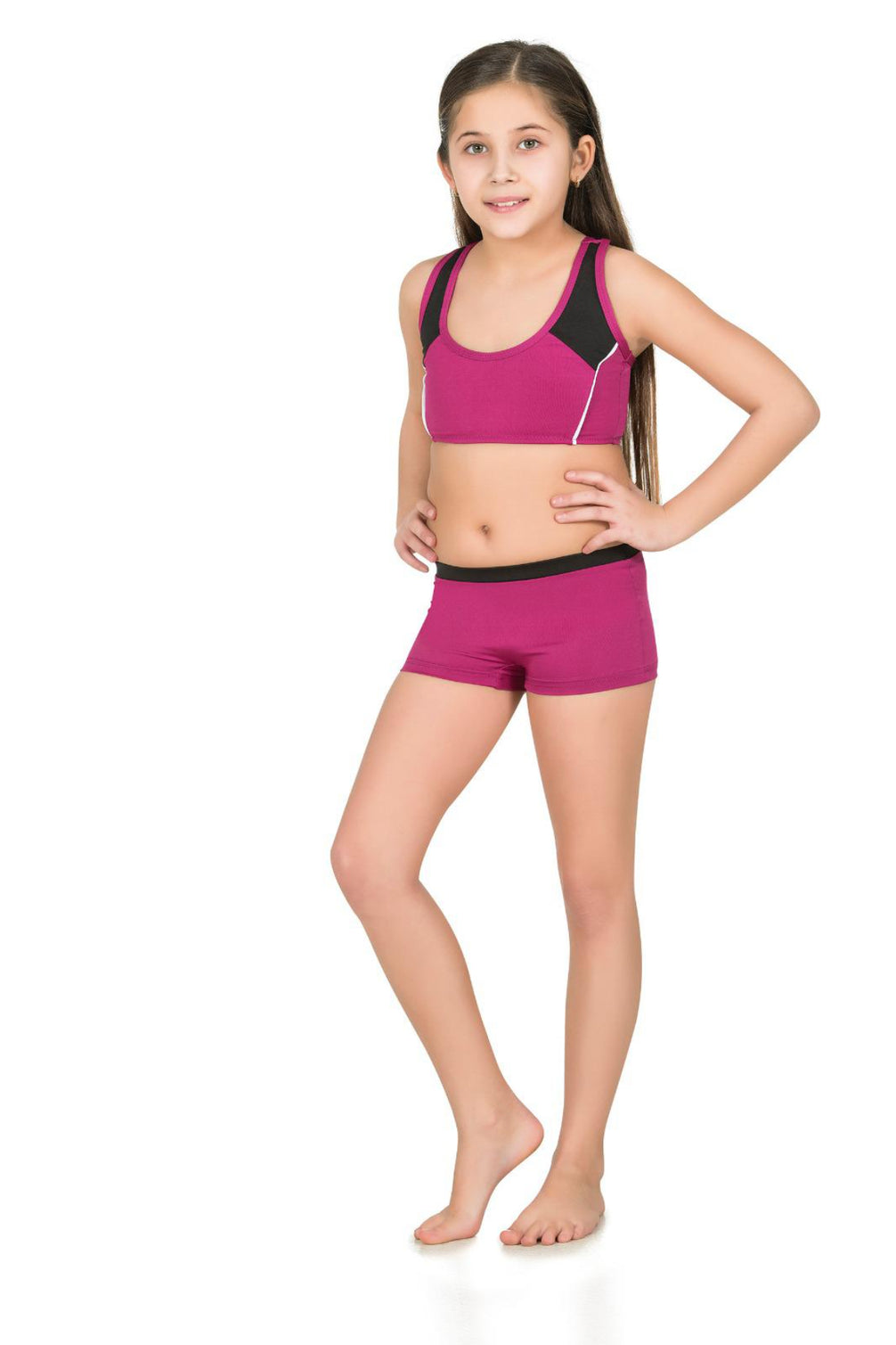 Ladytes Kız Çocuk Yüzücü Şortlu Bikini Takımı