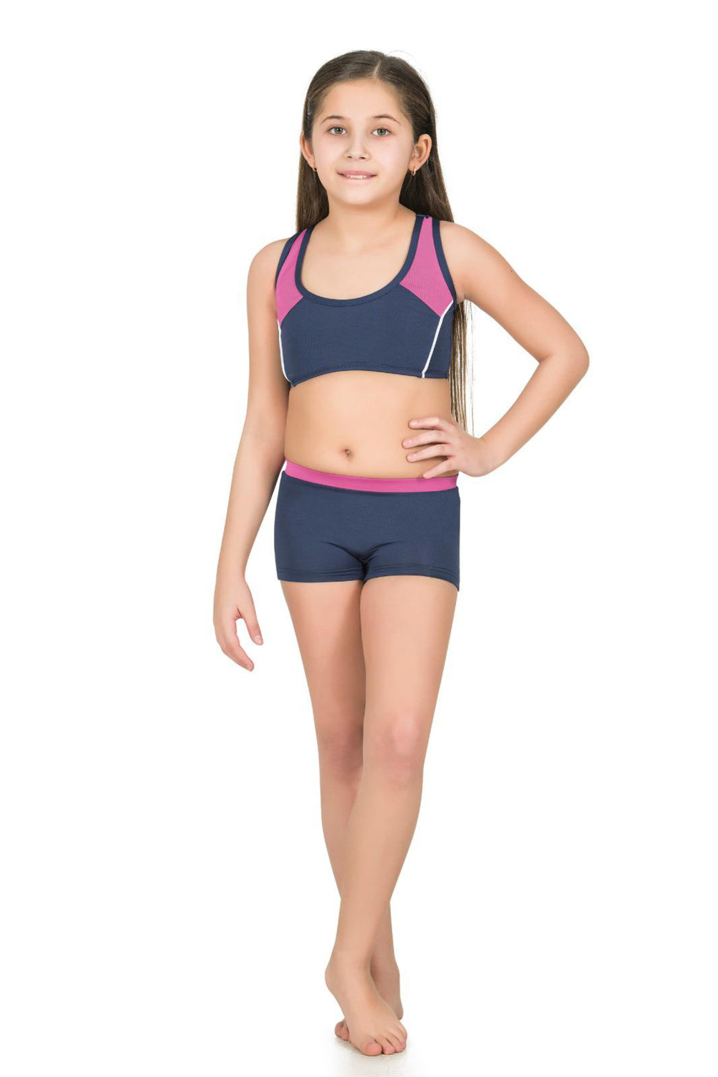 Ladytes Kız Çocuk Yüzücü Şortlu Bikini Takımı