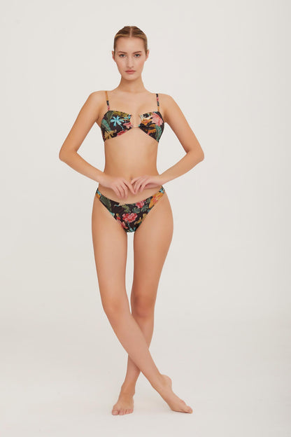 Lapieno Kadın Bikini Takımı Halka Detaylı Çiçek Desenli
