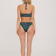 Lapieno Kadın Önü Büzgülü Desenli Bikini