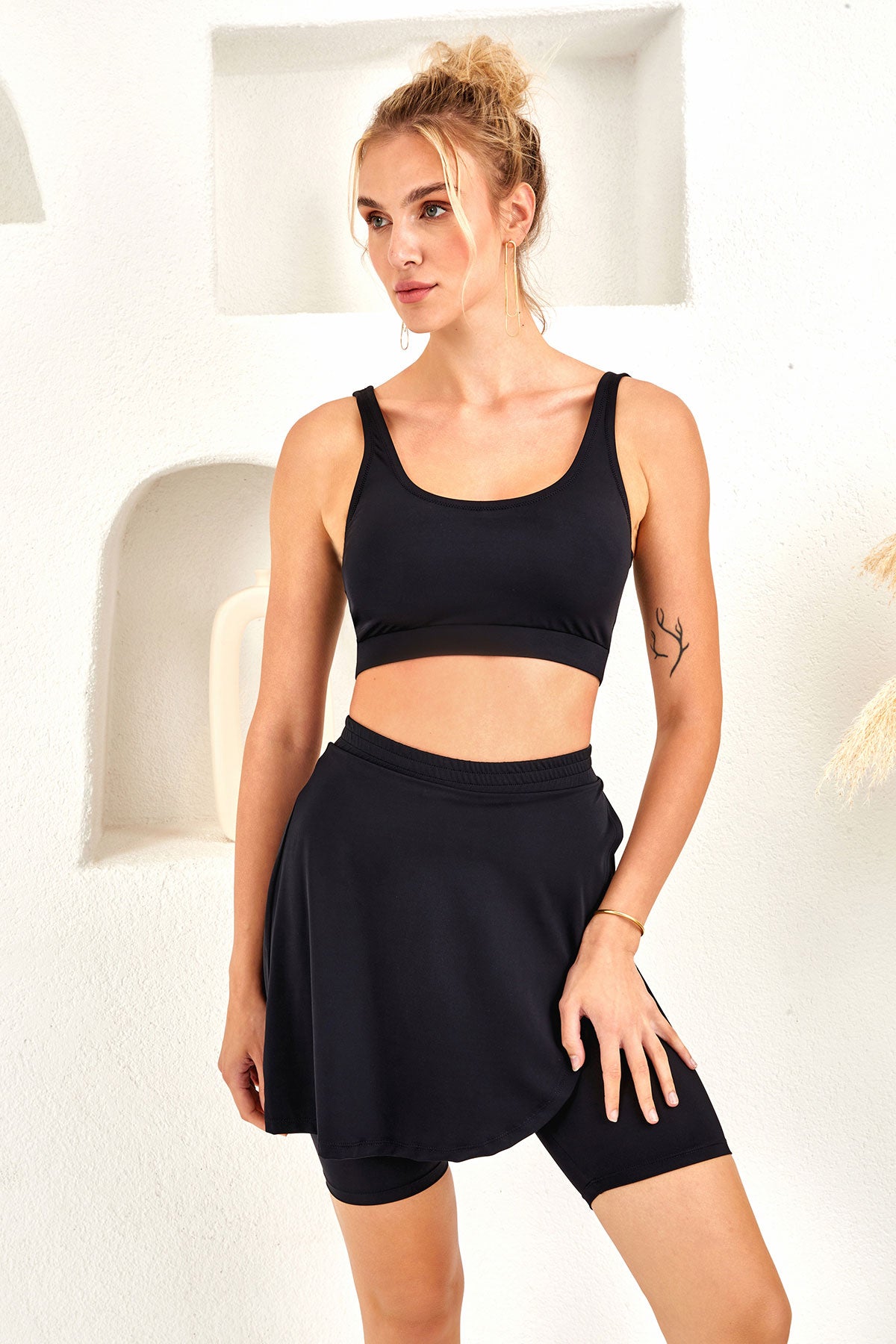 Lapieno Kadın Şort Etekli Bikini Takım