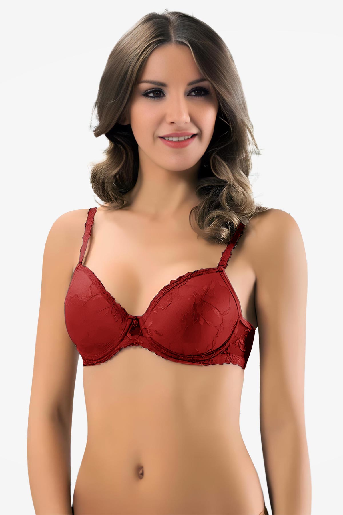 Lejardin Kadın Desteksiz Sütyen Dantelli Soft Cup Büyük Beden