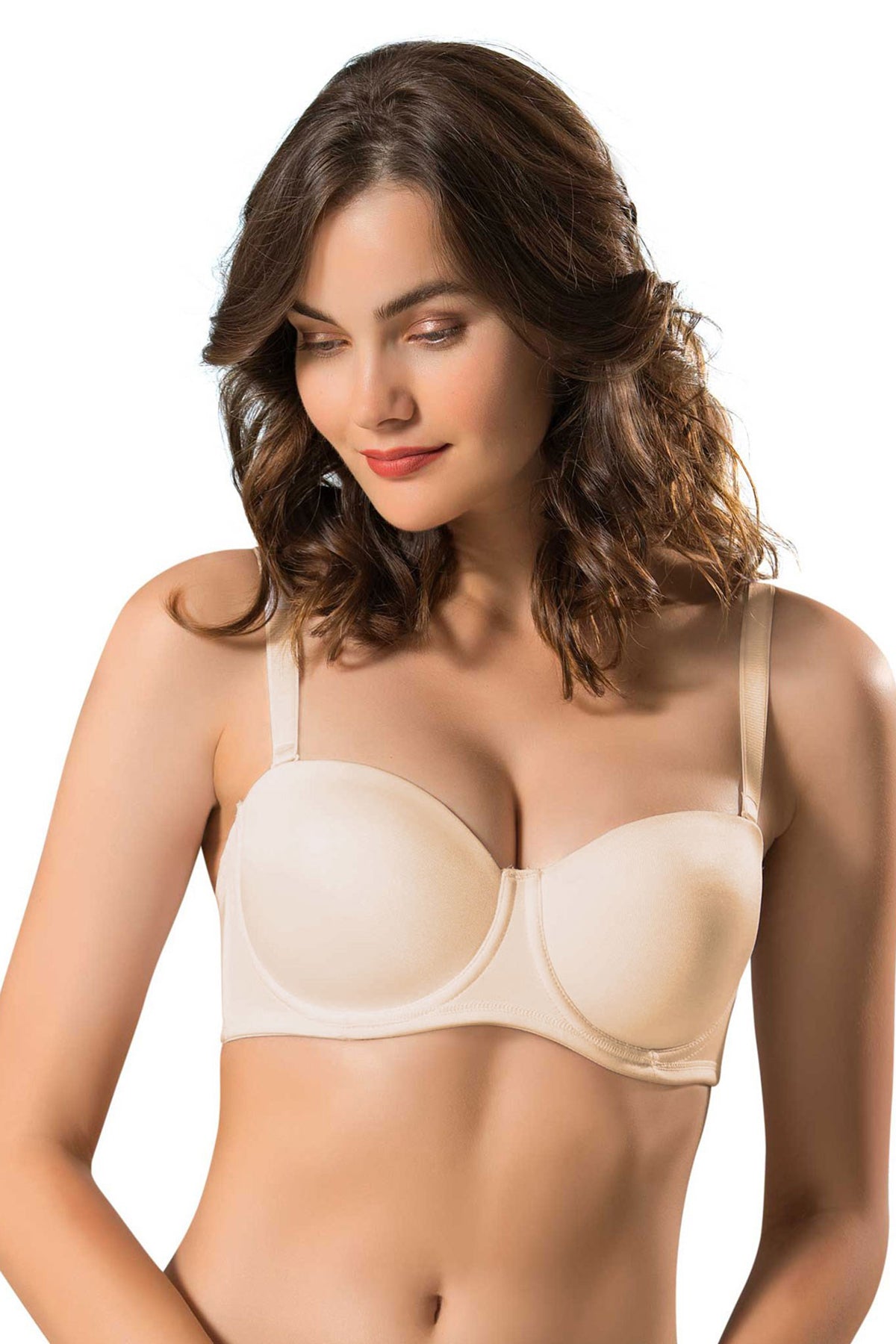 Lejardin Kadın Desteksiz Sütyen Düz Soft Cup