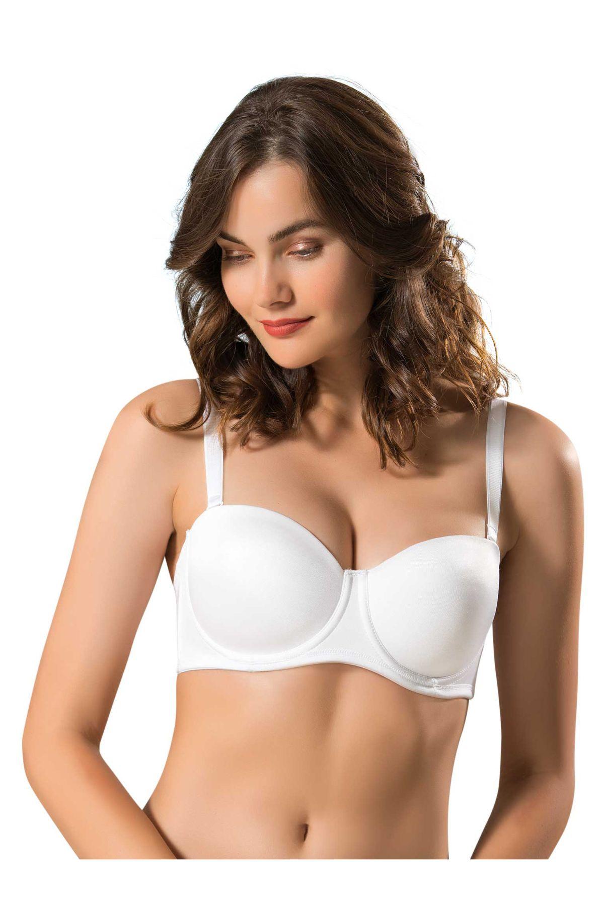 Lejardin Kadın Desteksiz Sütyen Düz Soft Cup