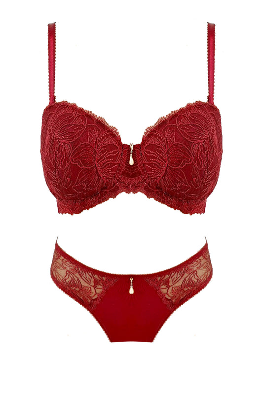 Lejardin Kadın Fantezi Desteksiz Sütyen Külot Takım Basic Cup