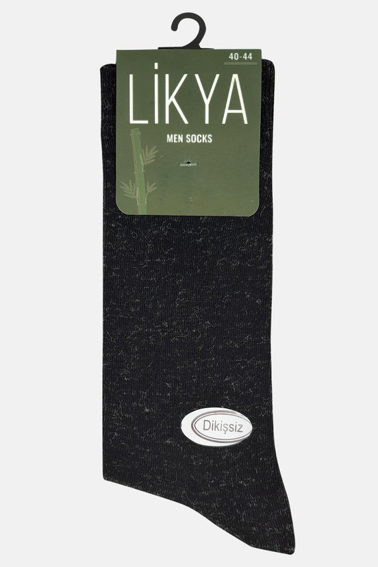 Likya Erkek Bambu Dikişsiz Soket Çorap Kırçıllı