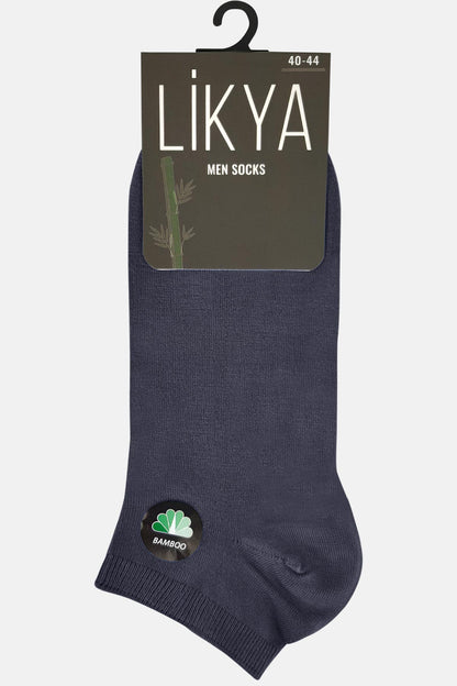 Likya Erkek Bambu Patik Çorap - Düz