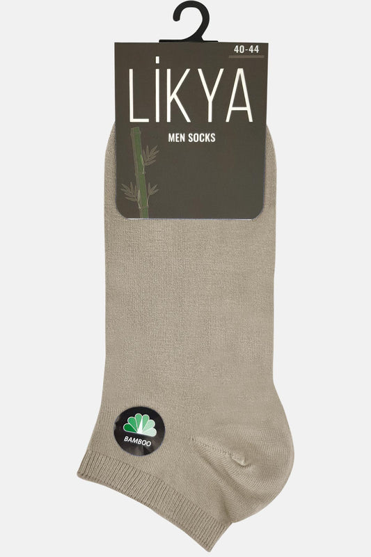 Likya Erkek Bambu Patik Çorap - Düz