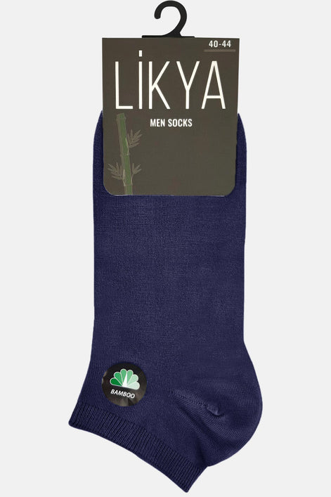 Likya Erkek Bambu Patik Çorap - Düz
