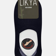 Likya Erkek Bambu Silikon Kaymaz Bantlı Babet Çorap - Düz