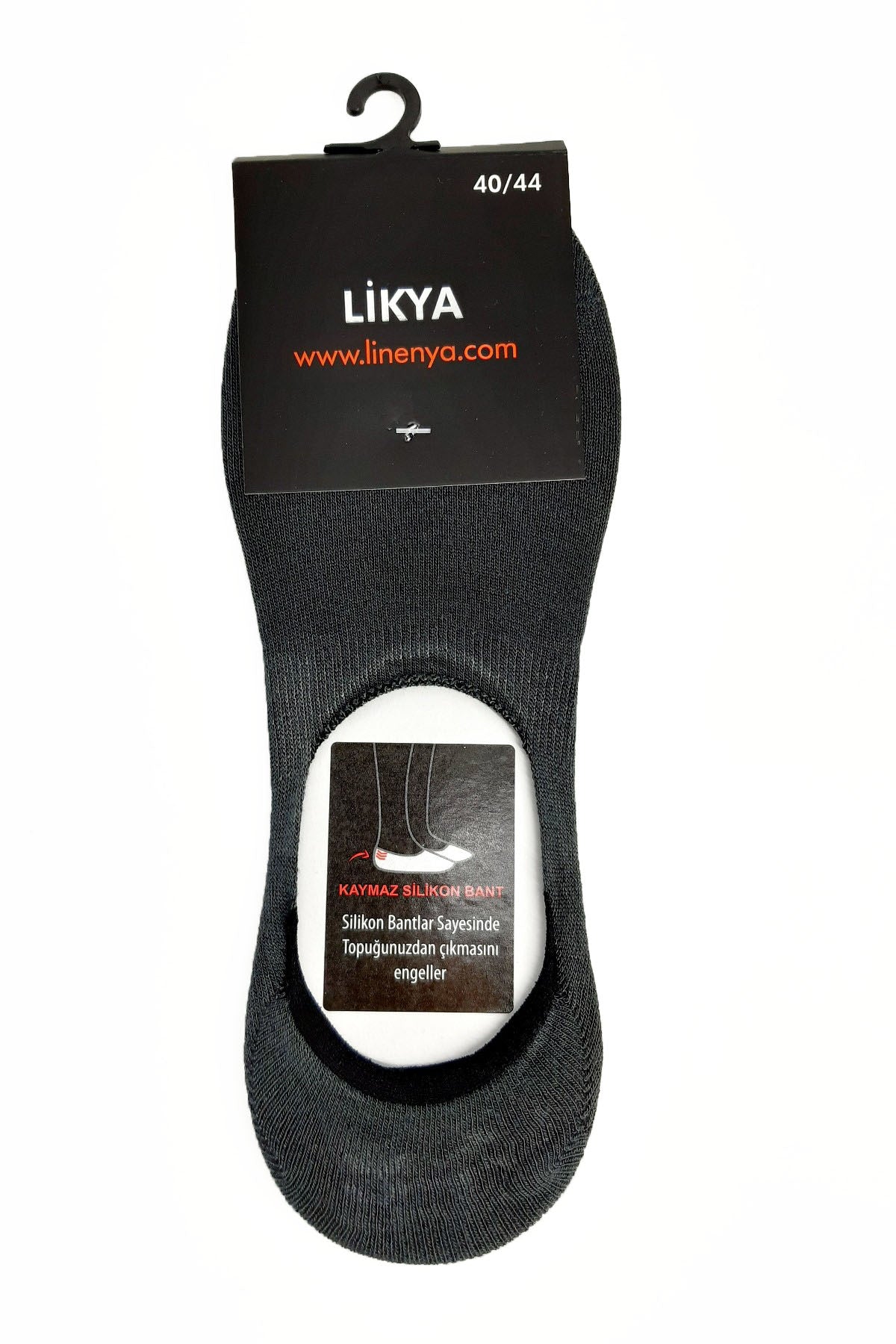 Likya Erkek Bambu Silikonlu Dikişsiz Babet Çorap - Düz