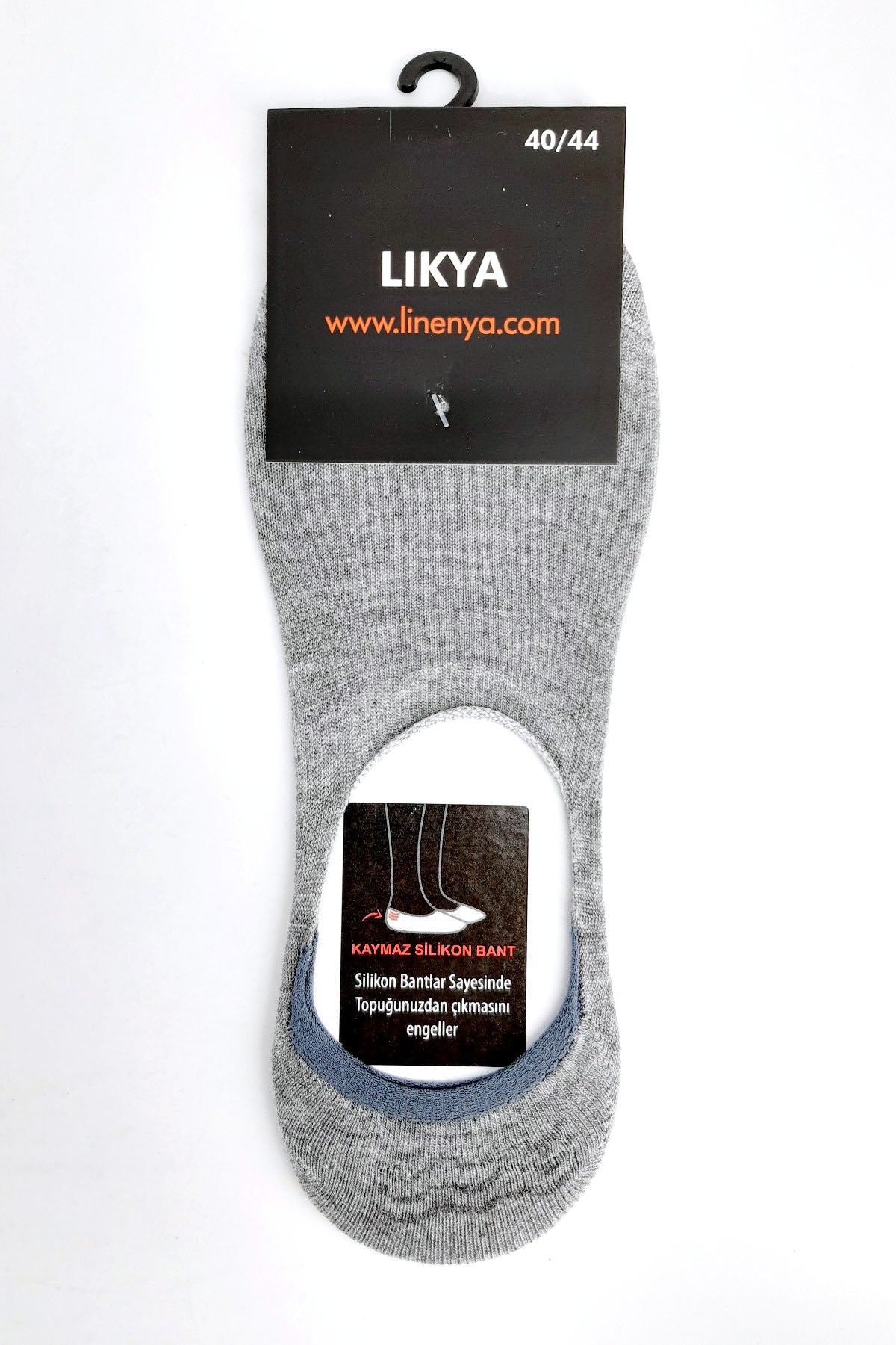 Likya Erkek Bambu Silikonlu Dikişsiz Babet Çorap - Düz