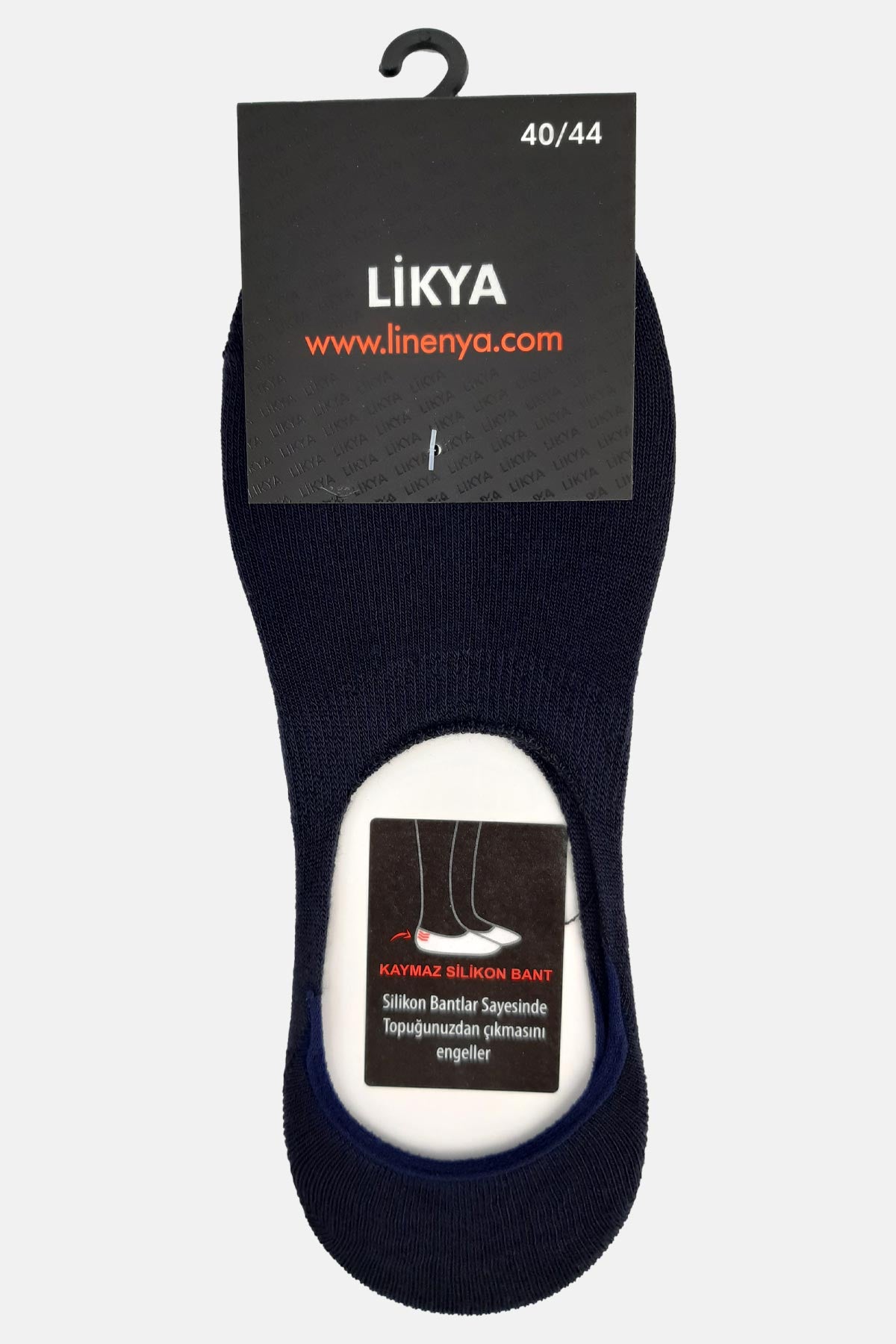 Likya Erkek Bambu Silikonlu Dikişsiz Babet Çorap - Düz