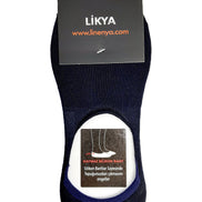 Likya Erkek Bambu Silikonlu Dikişsiz Babet Çorap - Düz