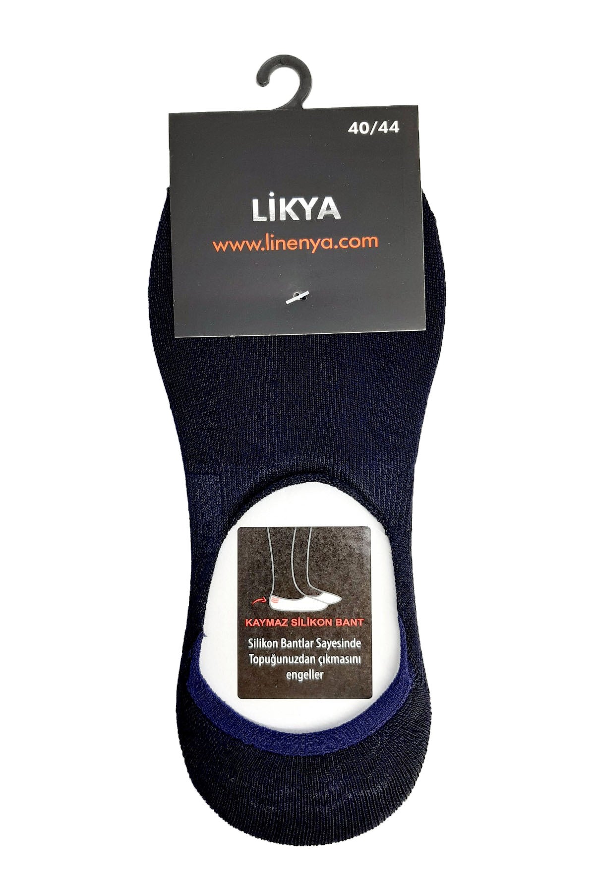 Likya Erkek Bambu Silikonlu Dikişsiz Babet Çorap - Düz