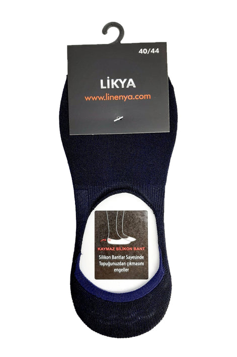 Likya Erkek Bambu Silikonlu Dikişsiz Babet Çorap - Düz