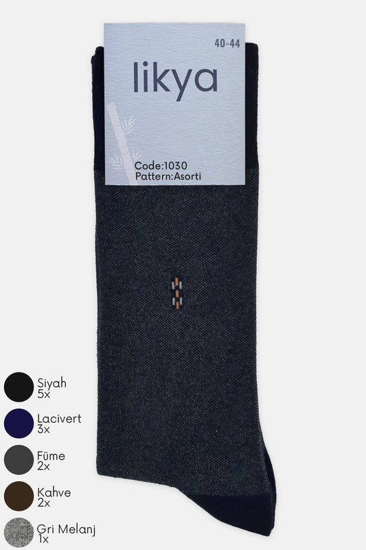 Likya Erkek Bambu Soket Çorap - Desenli
