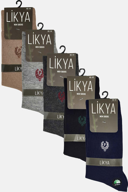 Likya Erkek Bambu Soket Çorap - Desenli