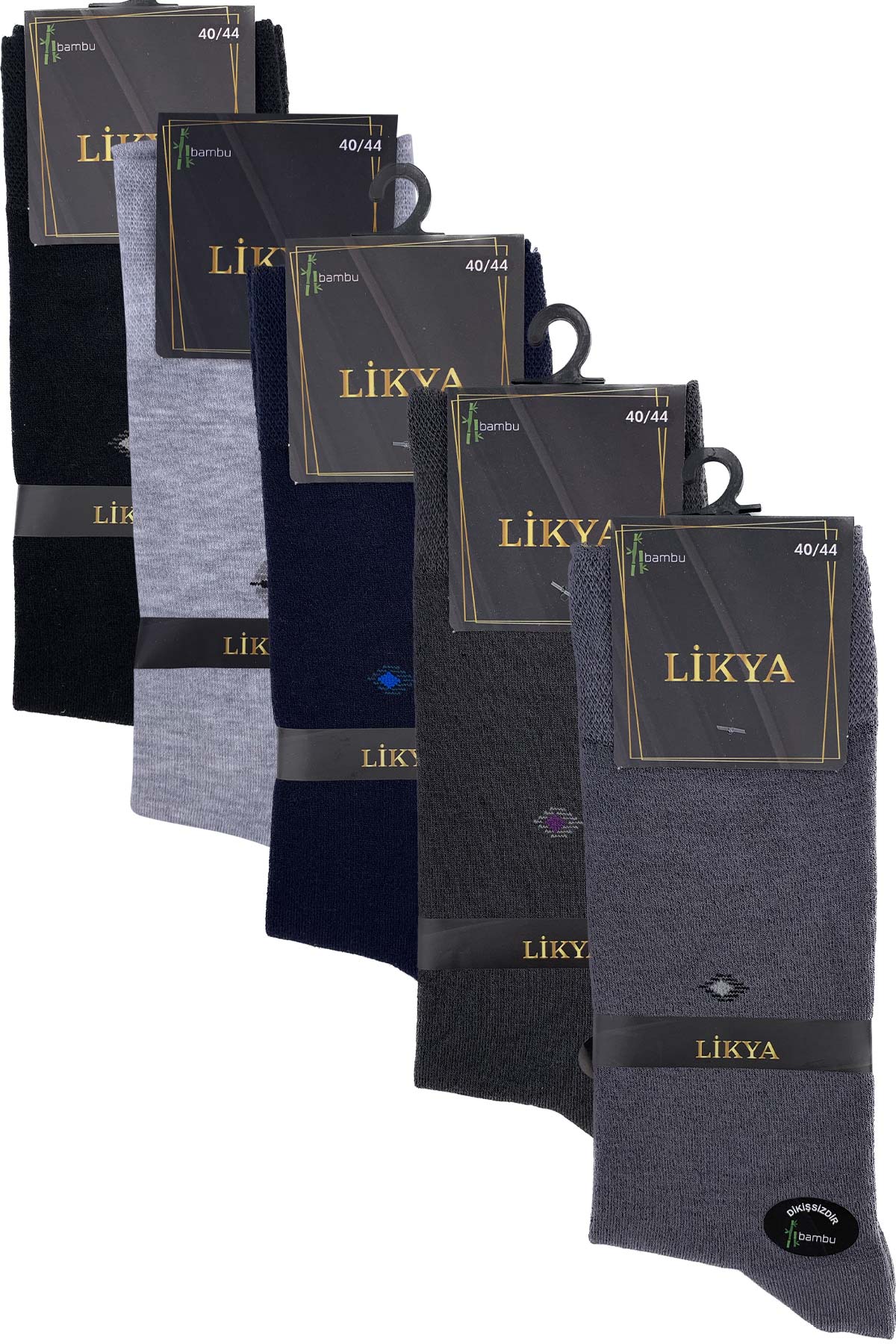 Likya Erkek Bambu Soket Çorap - Desenli