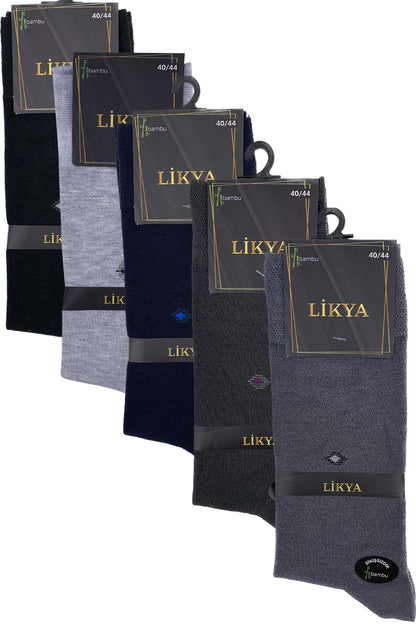 Likya Erkek Bambu Soket Çorap - Desenli