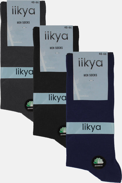 Likya Erkek Bambu Soket Çorap - Düz