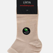 Likya Erkek Bambu Yarım Konç Çorap - Düz
