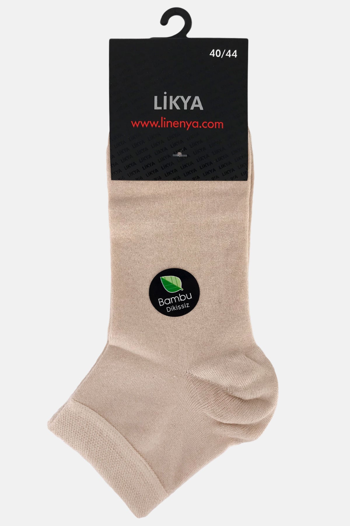 Likya Erkek Bambu Yarım Konç Çorap - Düz