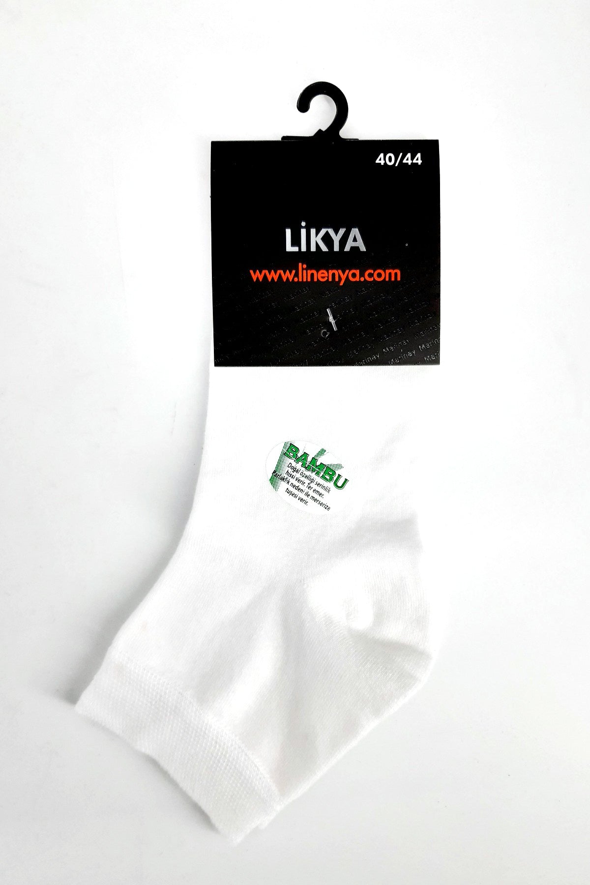 Likya Erkek Bambu Yarım Konç Çorap - Düz