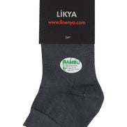 Likya Erkek Bambu Yarım Konç Çorap - Düz