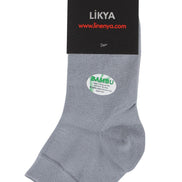 Likya Erkek Bambu Yarım Konç Çorap - Düz