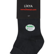 Likya Erkek Bambu Yarım Konç Çorap - Düz