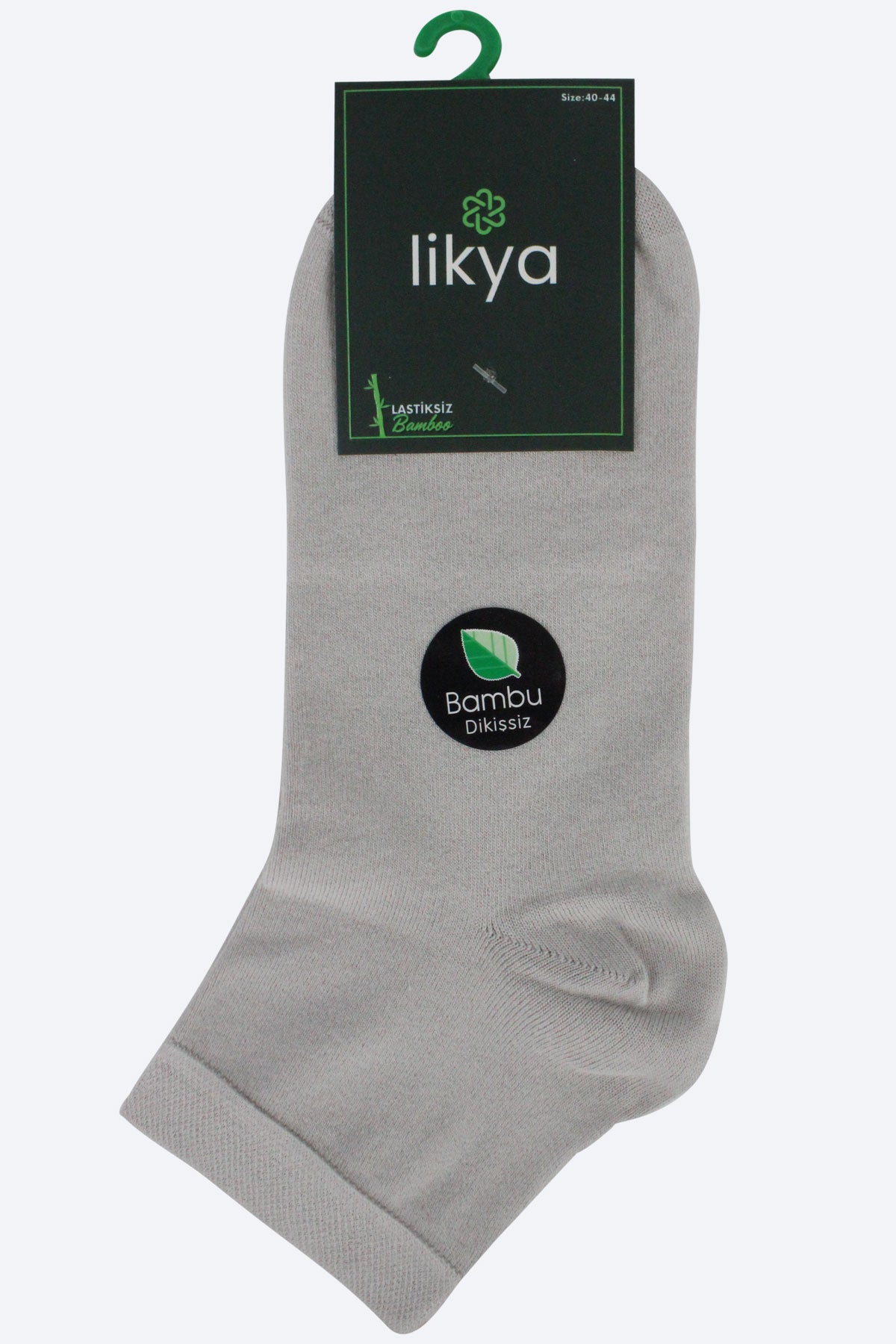 Likya Erkek Bambu Yarım Konç Çorap - Düz