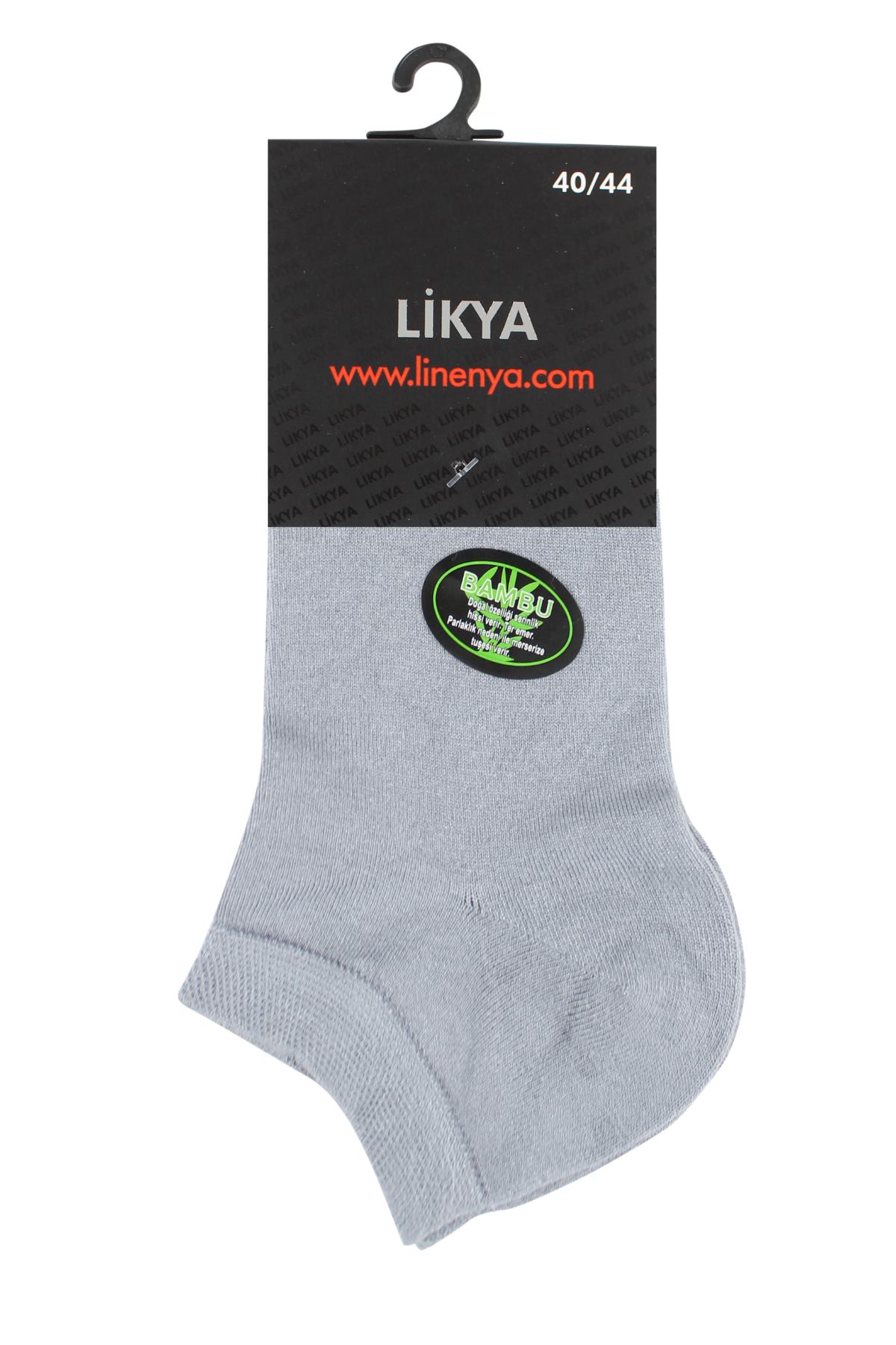 Likya Erkek Çorap Patik Bambu Düz