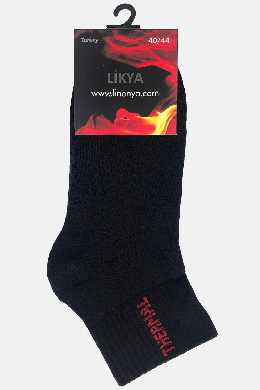 Likya Erkek Çorap Termal Yarım Konç Yazılı