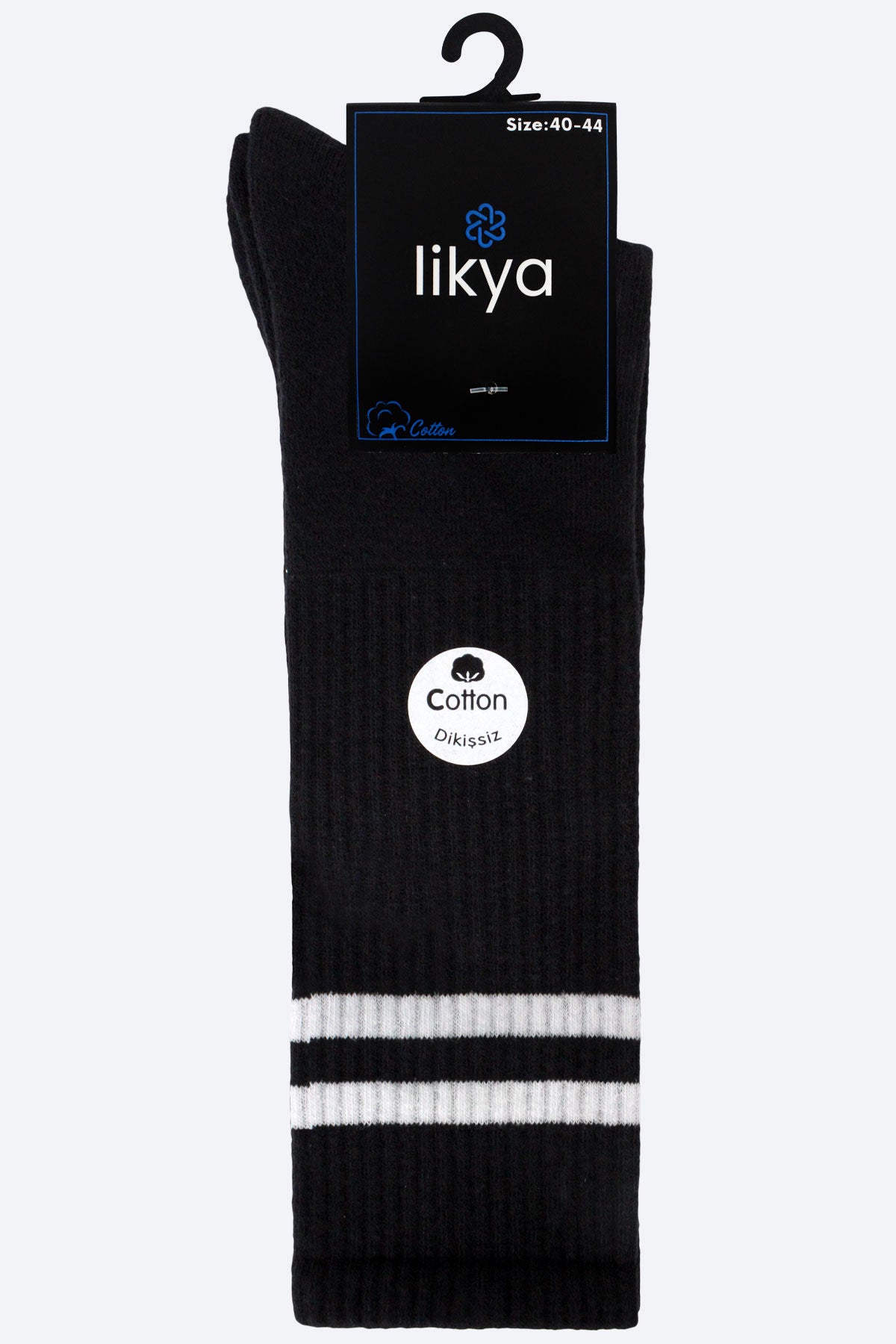Likya Erkek Dizaltı Çorap Sporcu Çizgili Dikişsiz Taban Altı Havlu