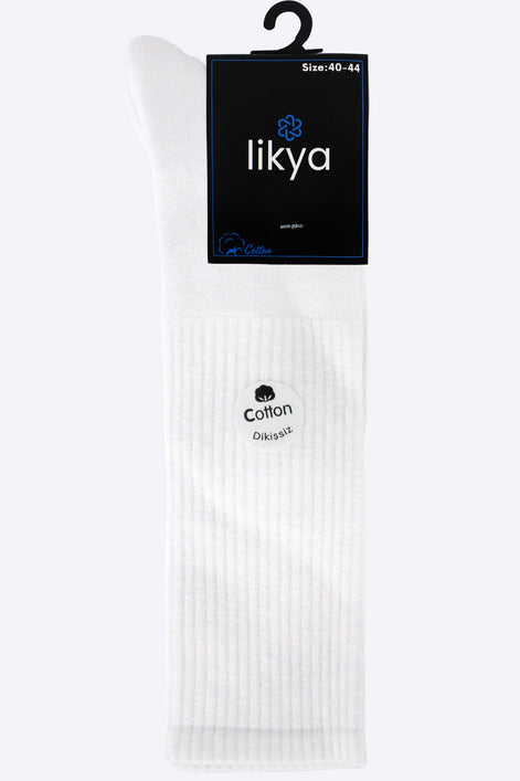 Likya Erkek Dizaltı Çorap Sporcu Düz Desensiz Dikişsiz