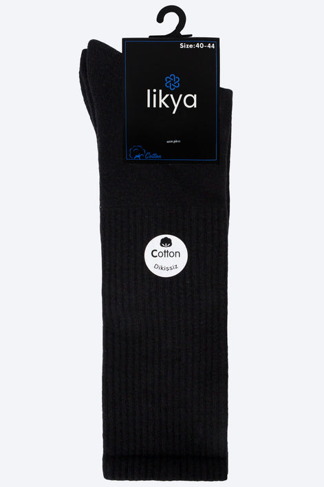 Likya Erkek Dizaltı Çorap Sporcu Düz Desensiz Dikişsiz