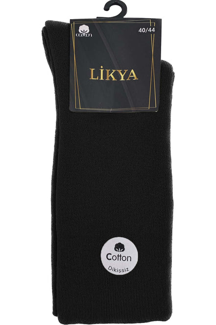 Likya Erkek Havlu Dikişsiz Dizaltı Asker Çorabı - Düz