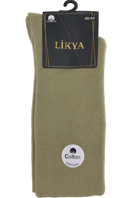 Likya Erkek Havlu Dikişsiz Dizaltı Asker Çorabı - Düz