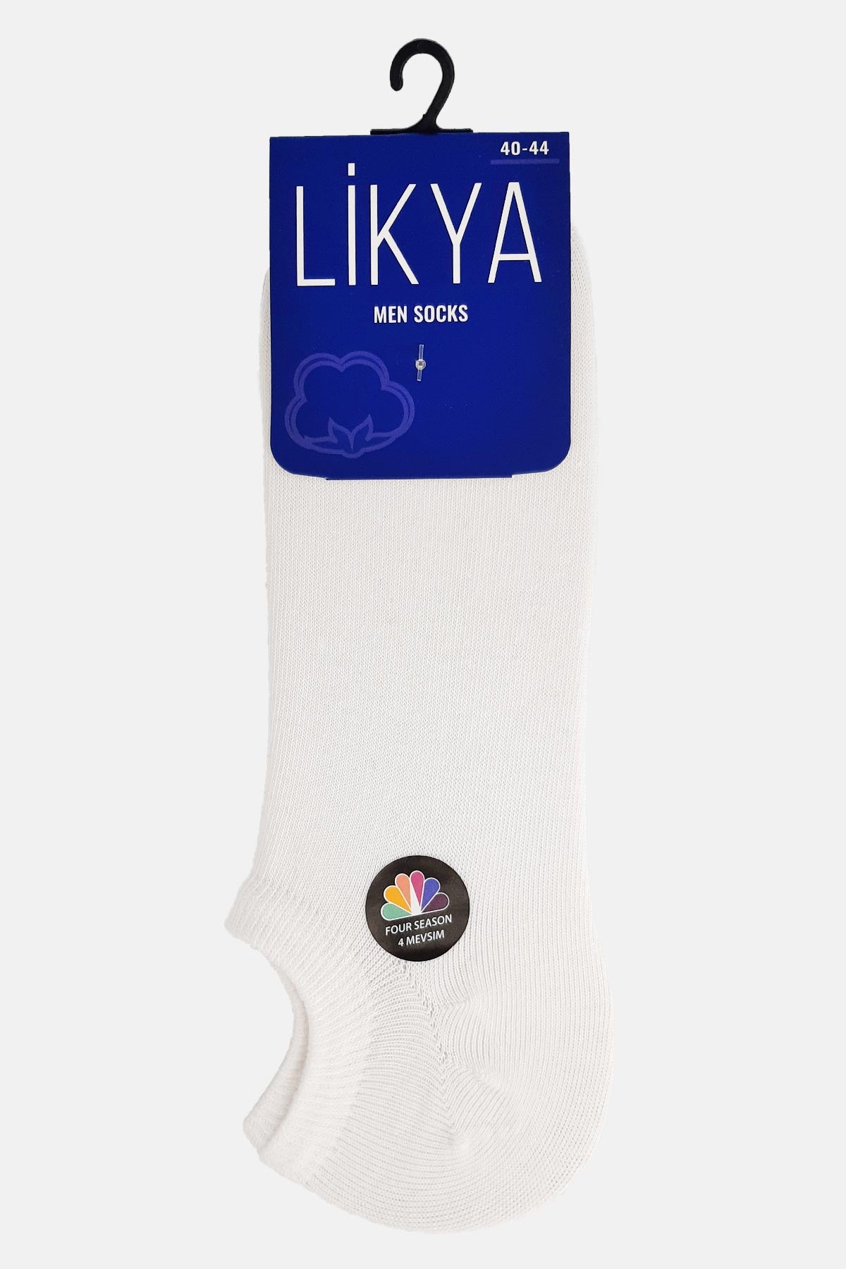 Likya Erkek Pamuklu Sneaker Çorap - Düz