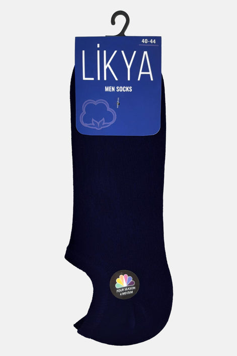 Likya Erkek Pamuklu Sneaker Çorap - Düz
