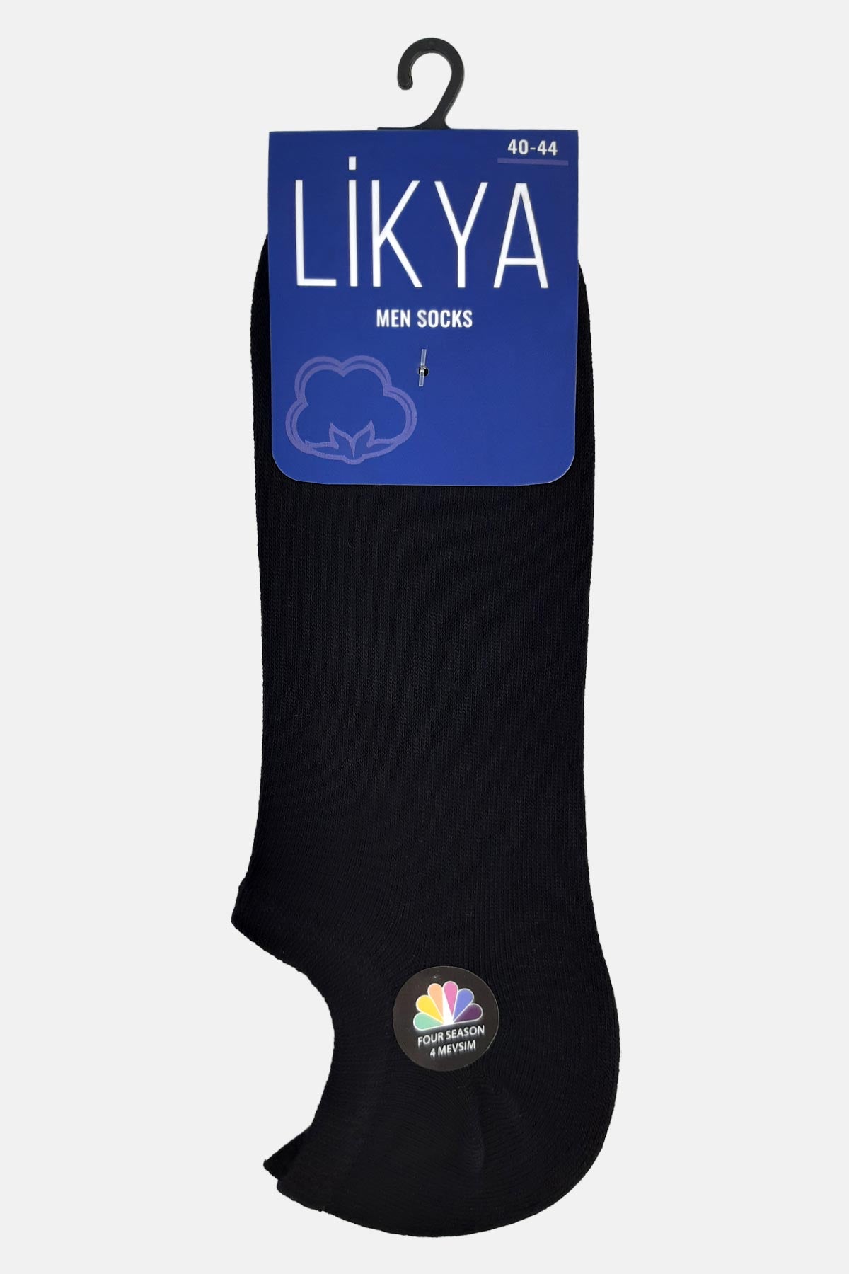 Likya Erkek Pamuklu Sneaker Çorap - Düz