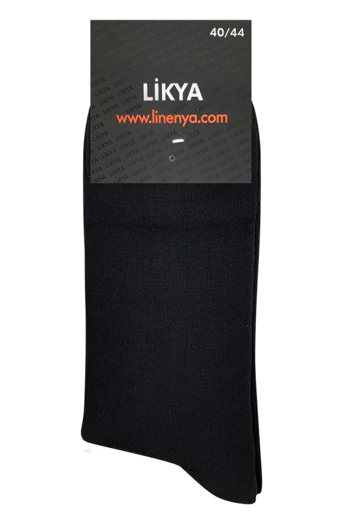 Likya Erkek Pamuklu Soket Çorap - Düz