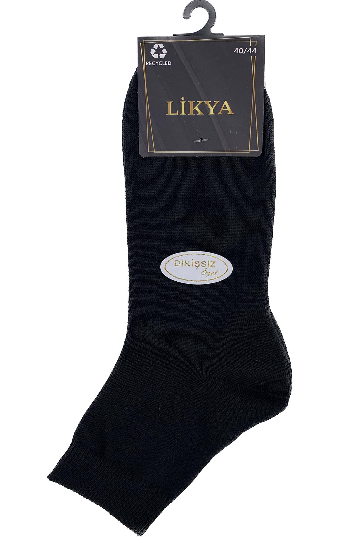 Likya Erkek Pamuklu Yarım Konç Çorap - Düz