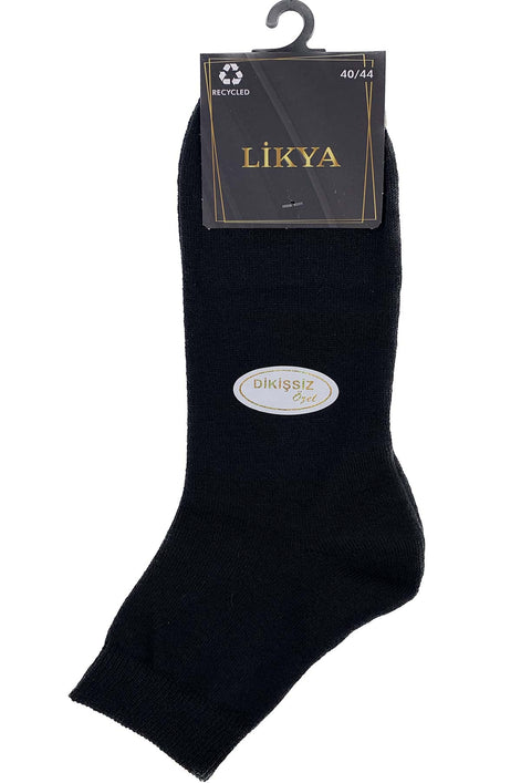 Likya Erkek Pamuklu Yarım Konç Çorap - Düz
