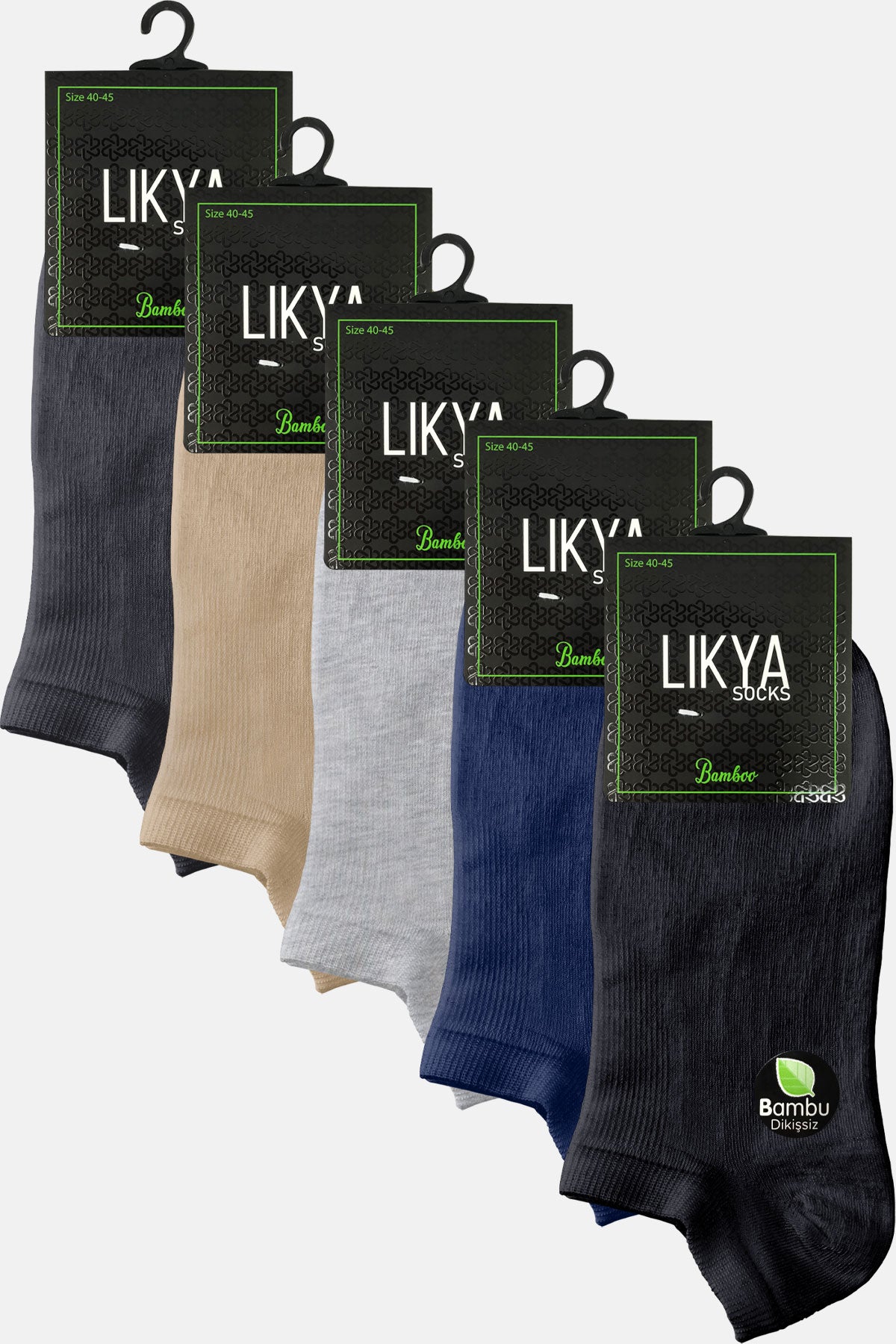 Likya Erkek Patik Çorap Bambu