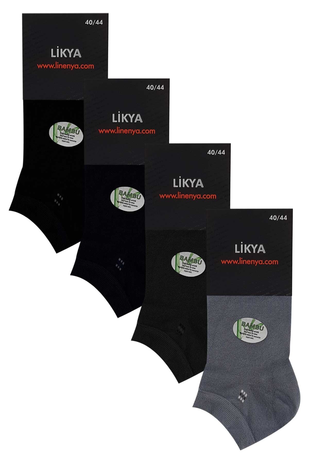 Likya Erkek Patik Çorap Desen 3 Bambu