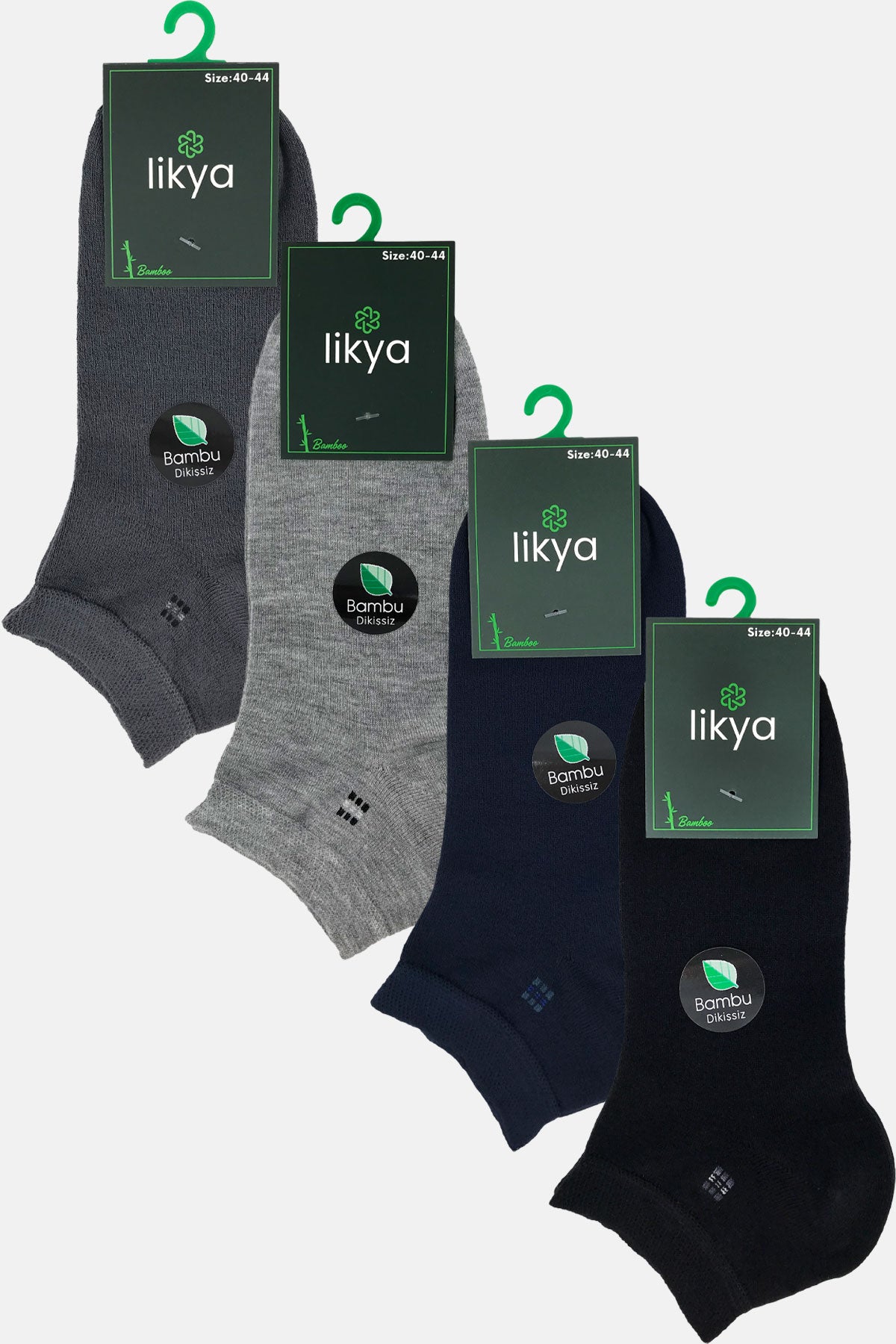Likya Erkek Patik Çorap Desen 5 Bambu